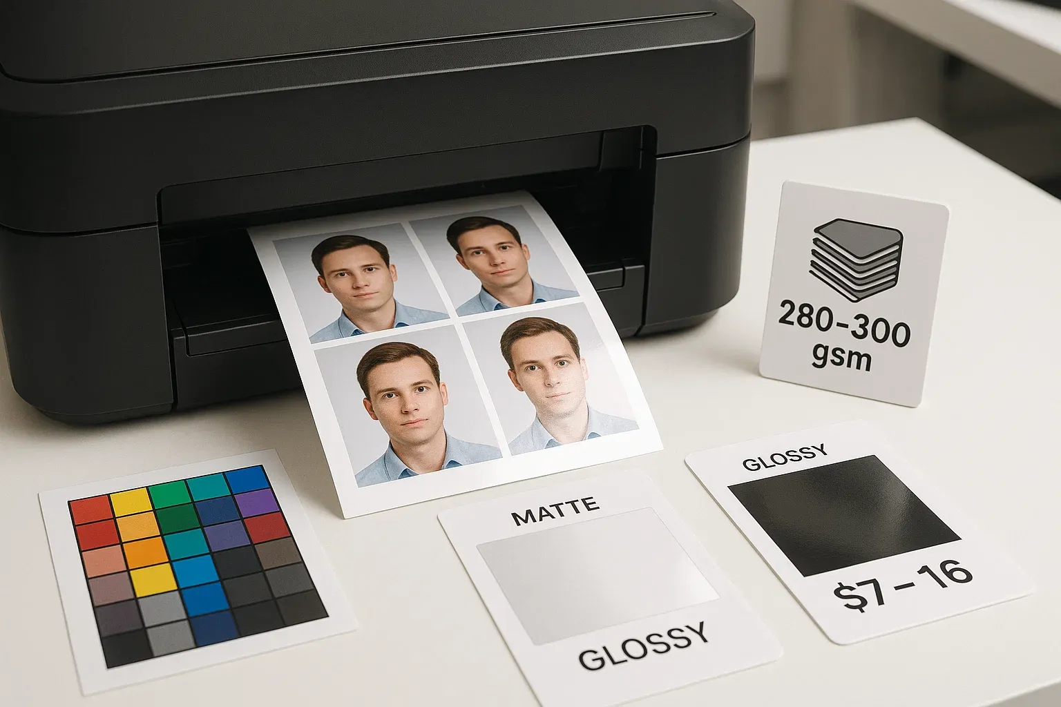 ¿Brillante o mate? Esto es lo que importa al imprimir tus fotos de pasaporte.