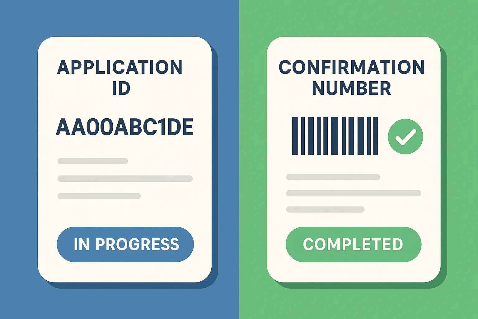 Entendiendo la diferencia: los application IDs te ayudan a recuperar formularios incompletos, mientras que los números de confirmación son tu boleto dorado para la entrevista de visa.